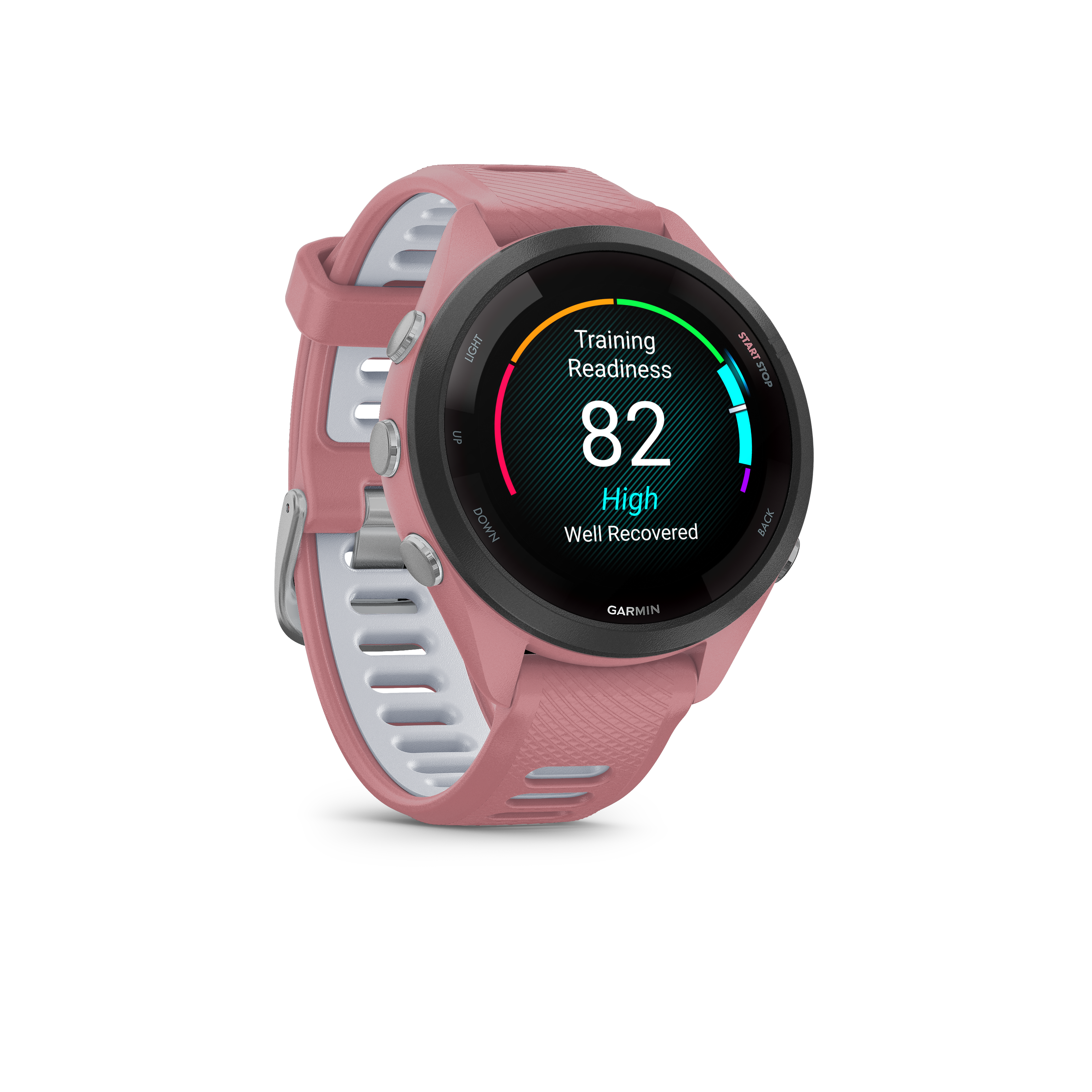 Garmin Forerunner® 265S - Lys rosa etui og lys rosa/pulvergrå silikonrem - 5