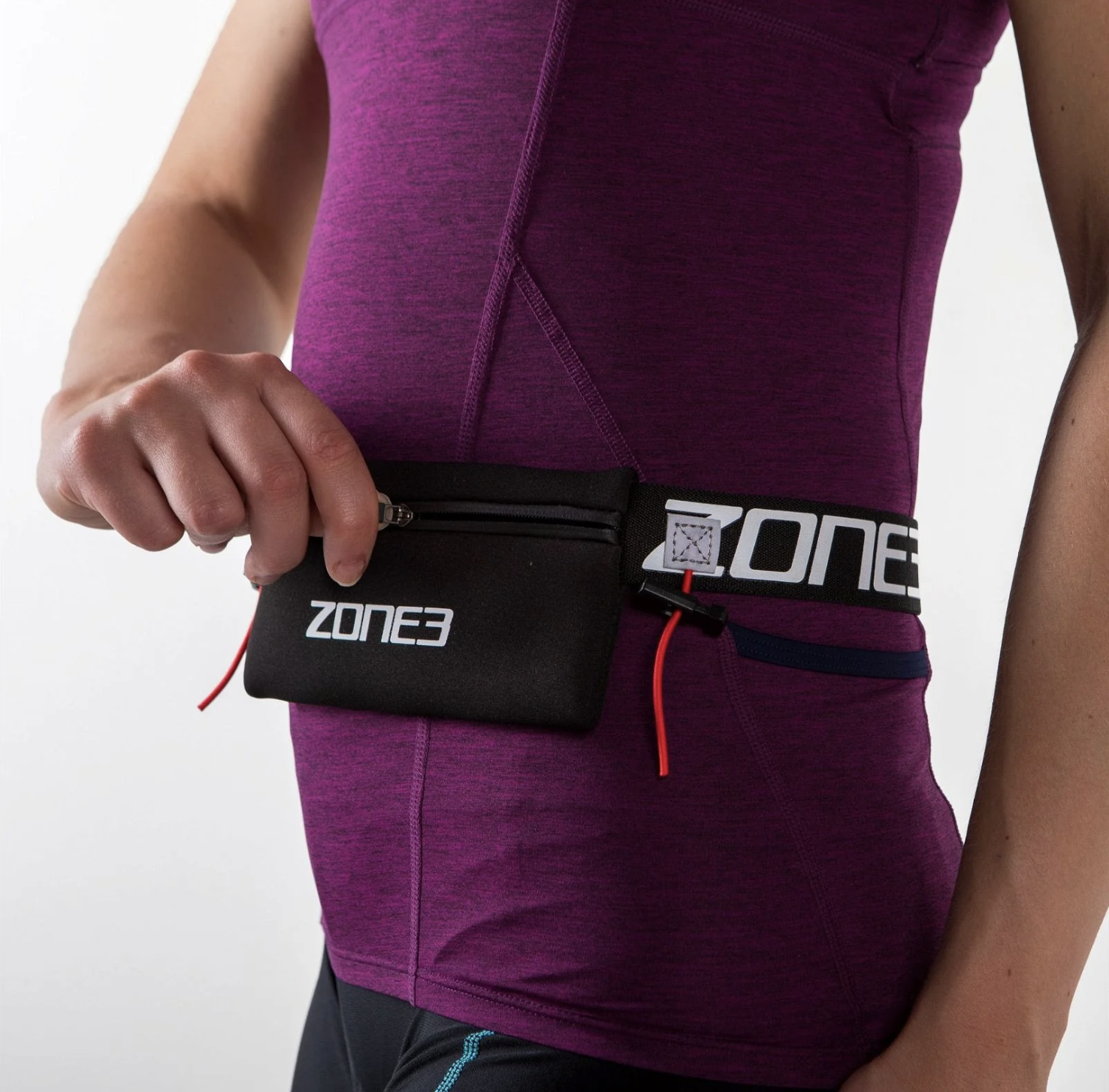 Zone3 Race Belt with neoprene pouch - 3