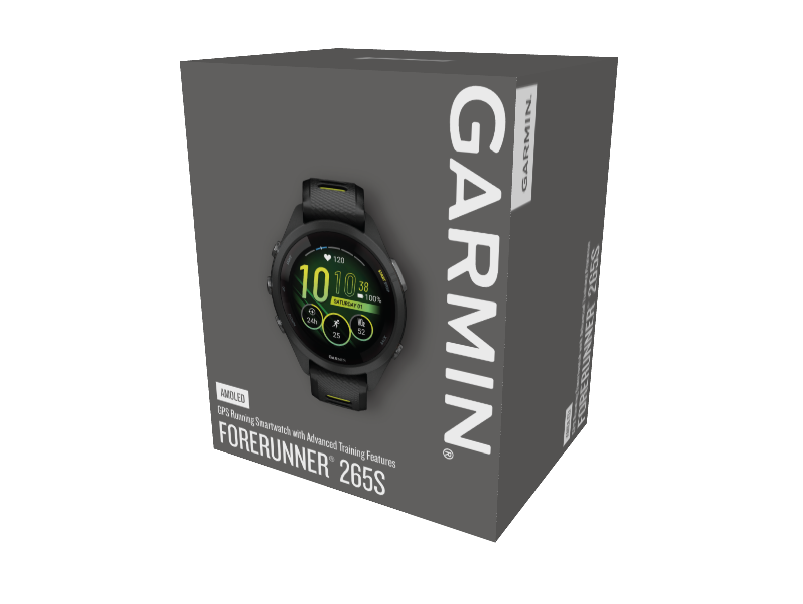 Garmin Forerunner® 265S - Svart ramme med hvitt etui og hvit/tropisk grønn silikonrem - 8