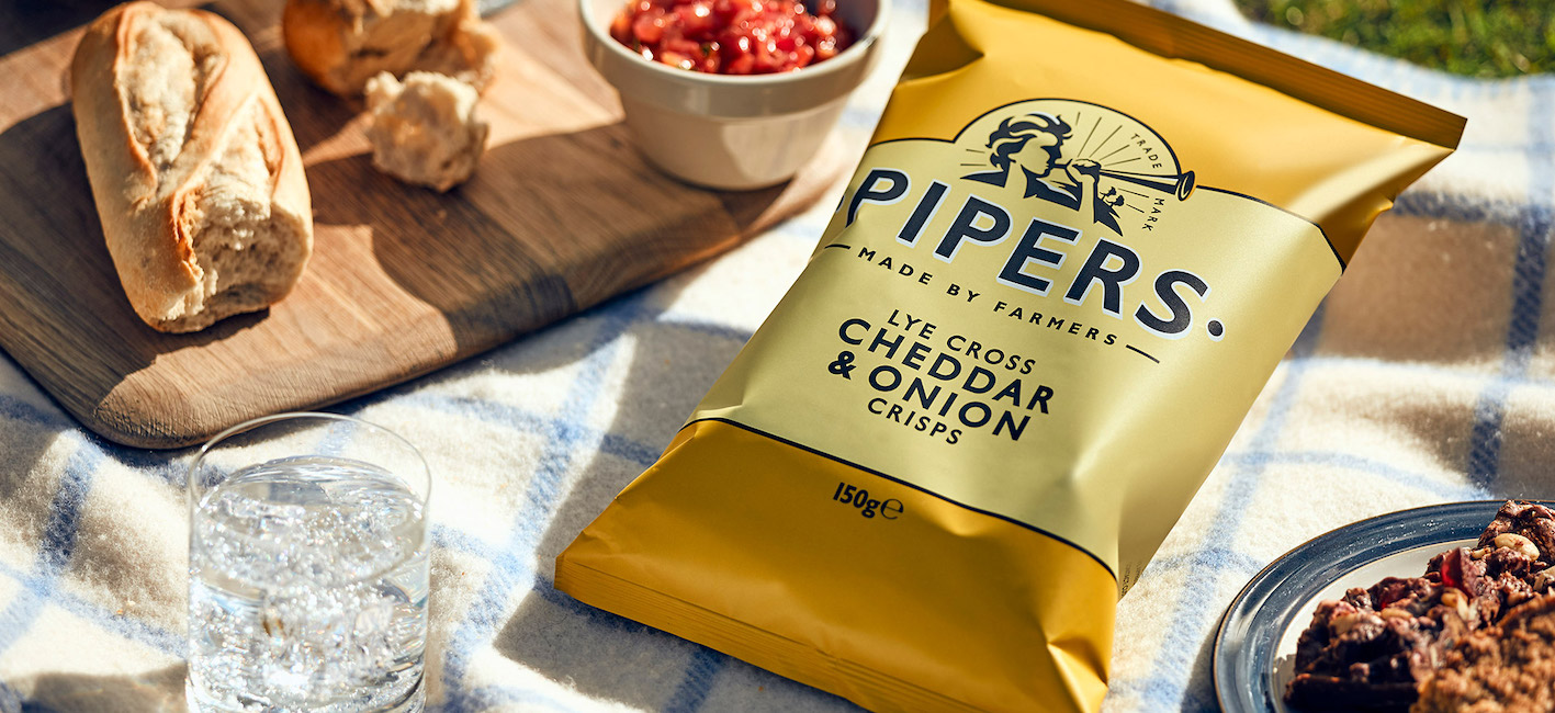 Chips – Pipers Cheddar & Onion, 150g - 2