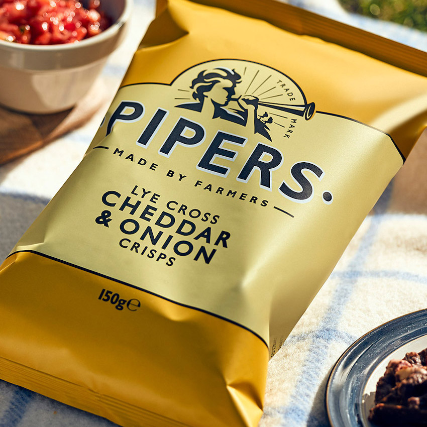 Chips – Pipers Cheddar & Onion, 150g - 3