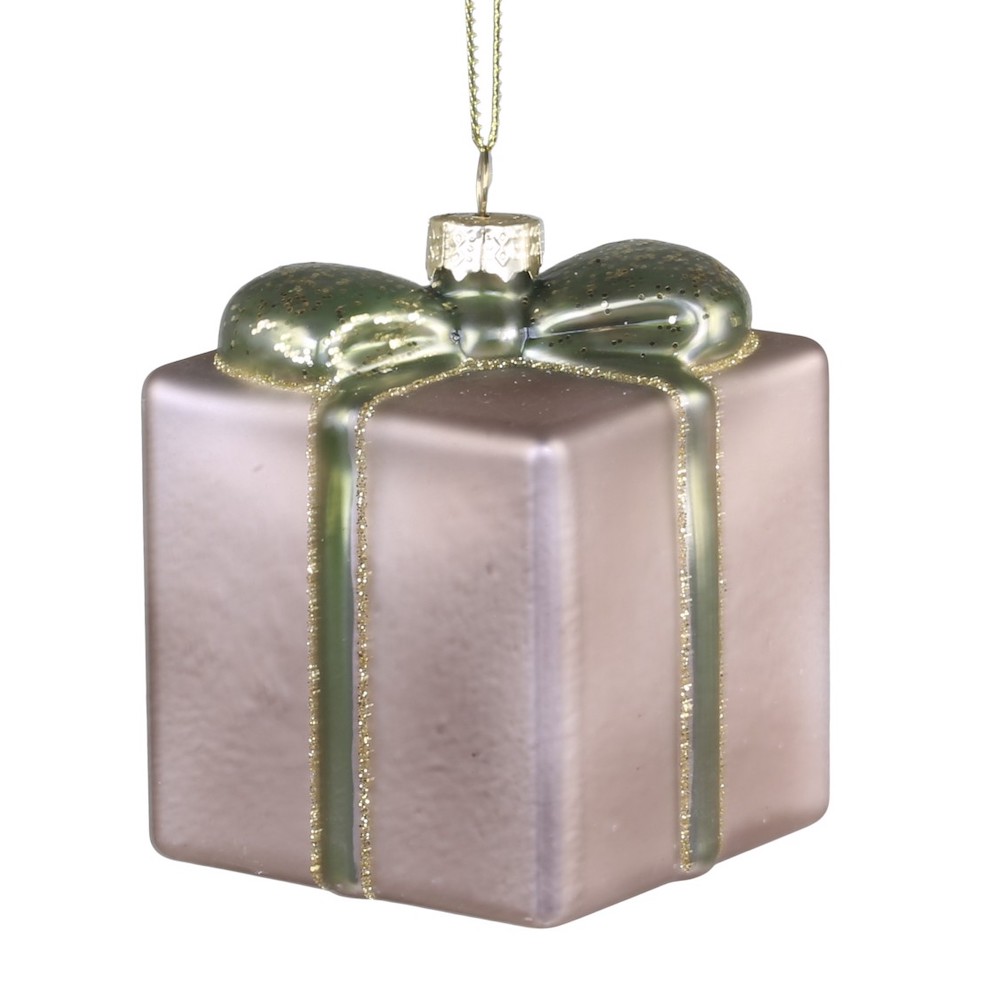 Julkula i glas  – paket med band & glitter 6x6x8cm - 2