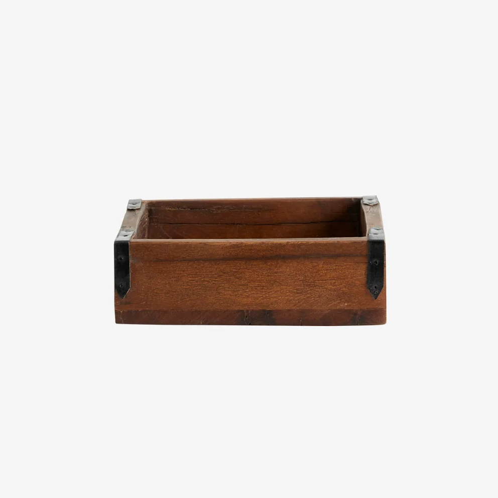 Låda / Bricka BOLDO i återvunnet trä Small 20x20x6cm