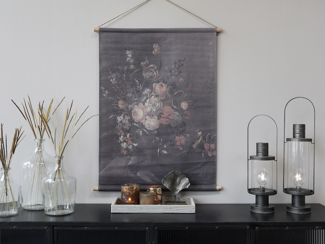 Poster / Tavla med blomstermotiv tryckt på kanvas 97x76cm - 4