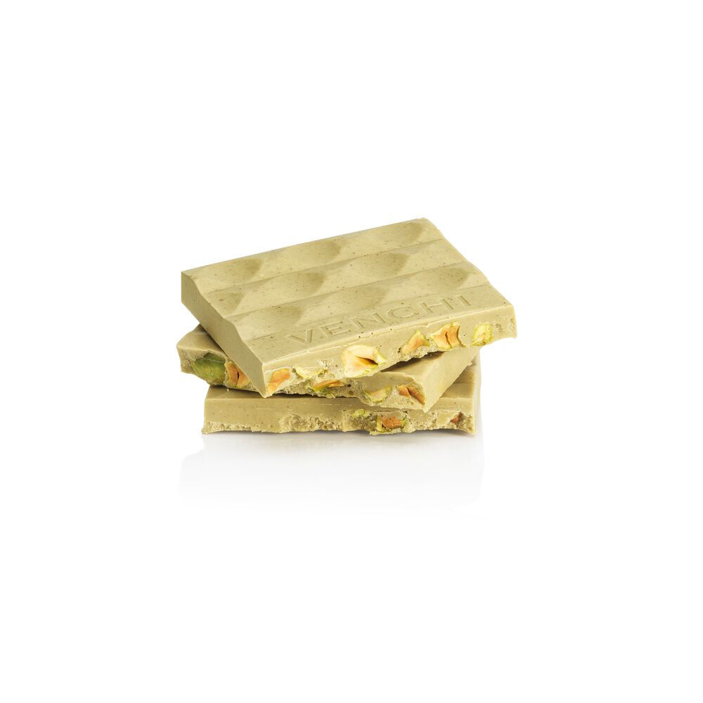 VENCHI Crunchy Pistacchio – vit choklad & pistagegianduia 100g - 2