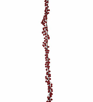 Girlang med röda bär konstgjord L:150cm