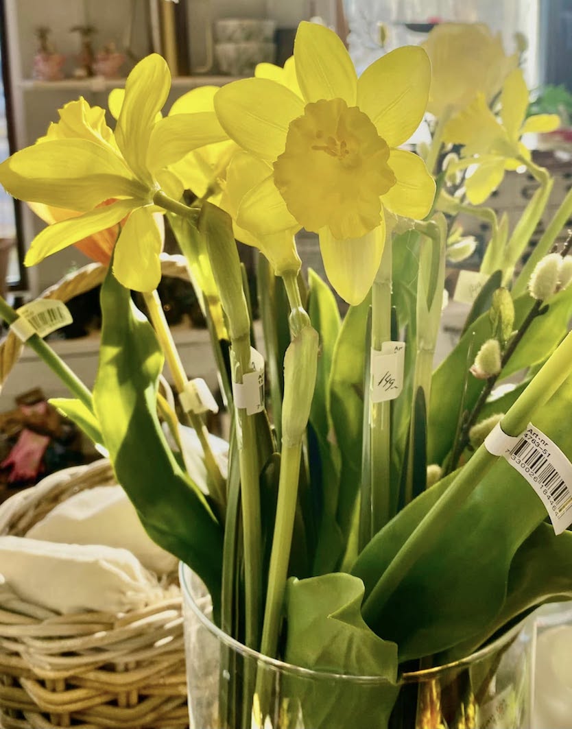 Påsklilja / Narciss Gul konstgjord 50cm - 2