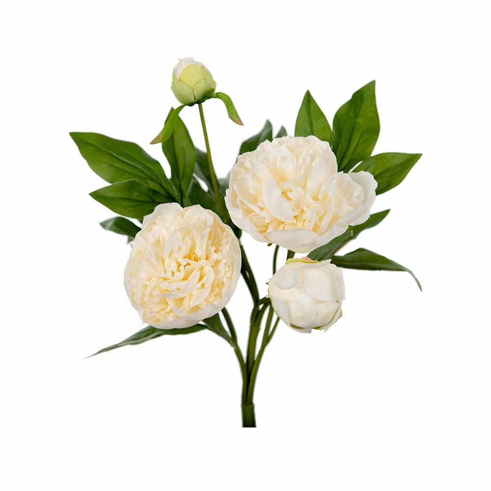 Pion vit konstgjord 40cm