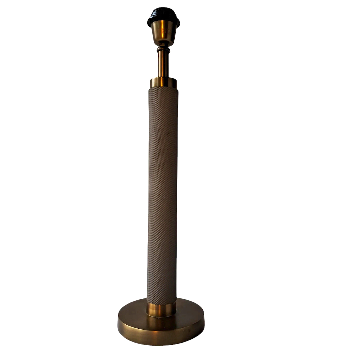 Lampfot Gråbeige & mässing H:47cm