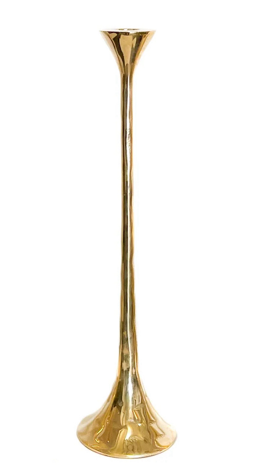 Ljusstake GOLD TRUMPET i ren mässing Mellan h:40cm