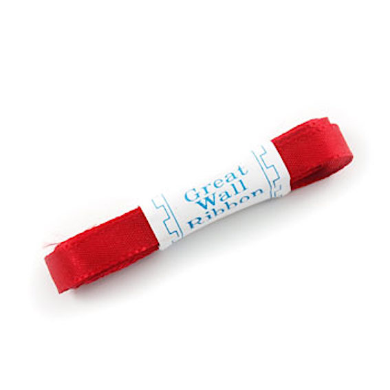 PRESENTBAND – Sidenband Rött 10mm 5meter