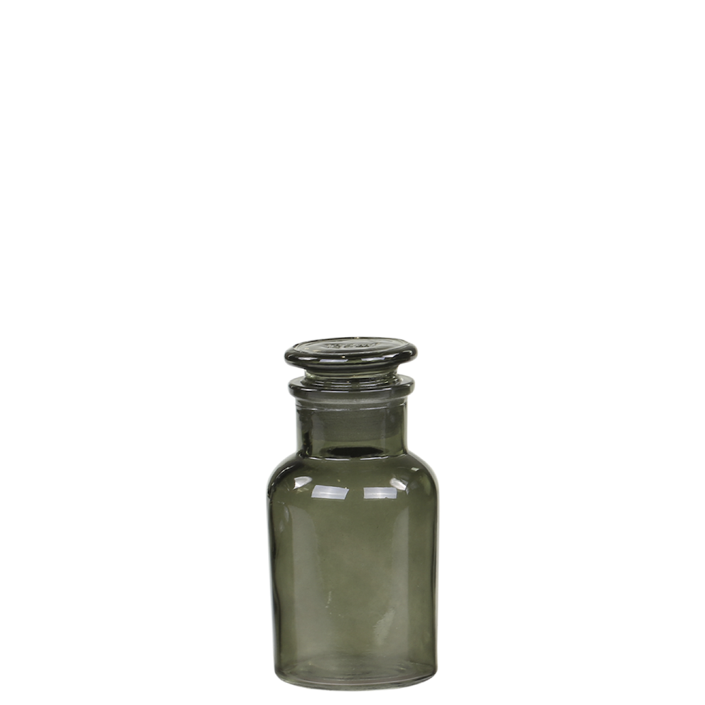 Apoteksflaska med lock – gröngrå S 125ml