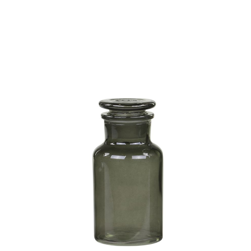 Apoteksflaska med lock – gröngrå M 250ml