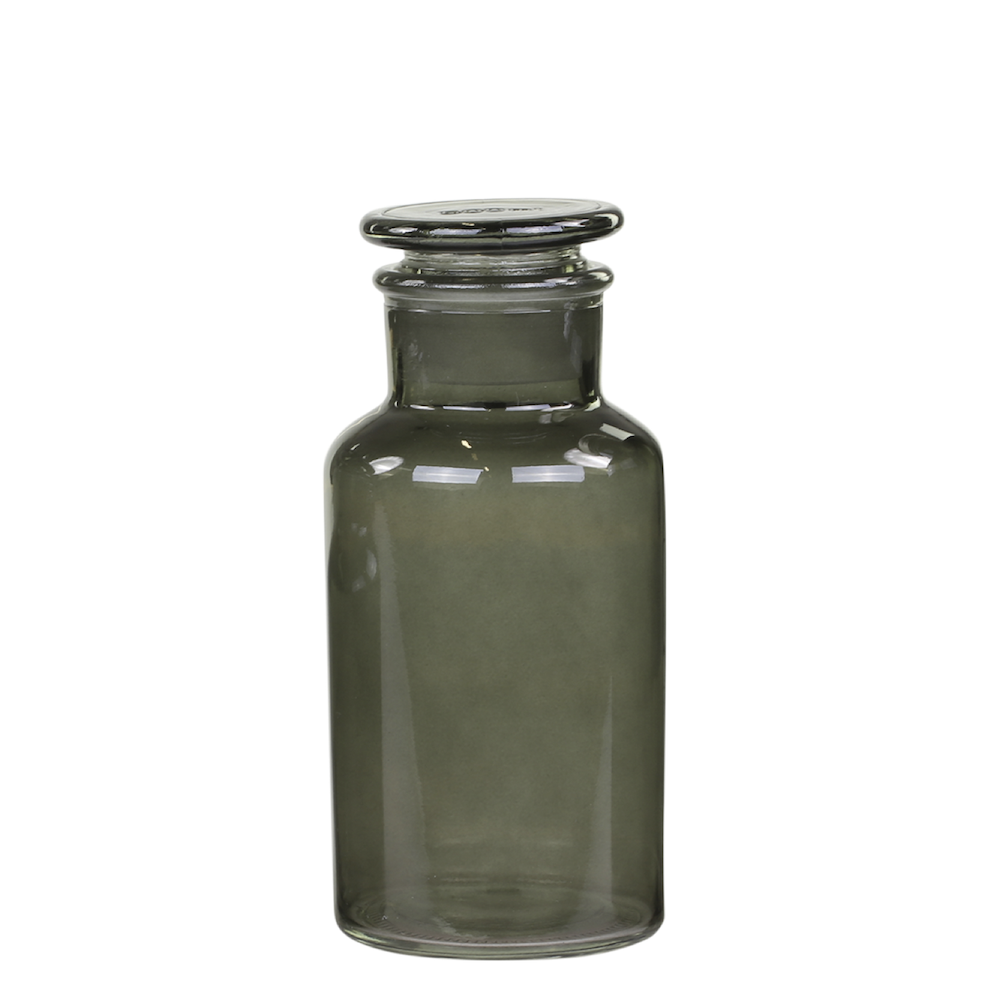 Apoteksflaska med lock – gröngrå L 500ml
