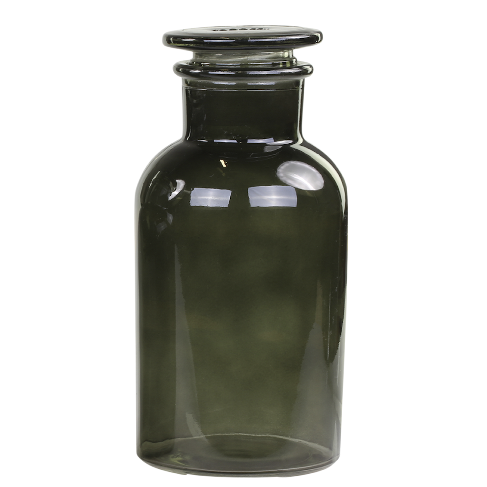 Apoteksflaska med lock – gröngrå XL 1000ml