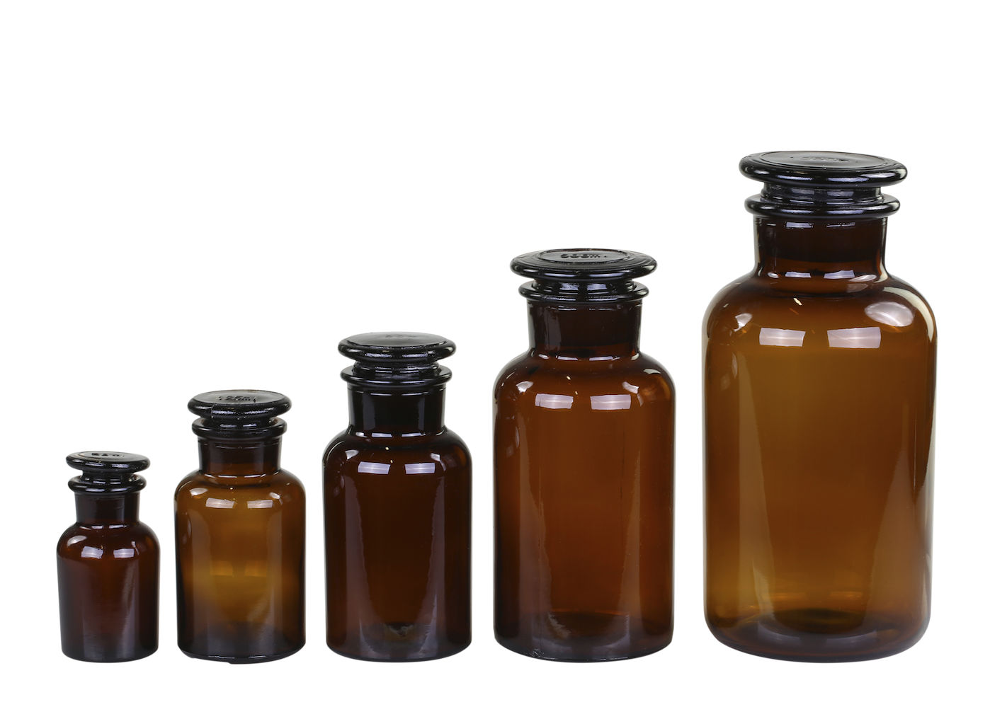 Apoteksflaska med lock – brun S 125ml - 3