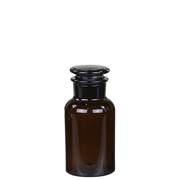 Apoteksflaska med lock – brun M 250ml