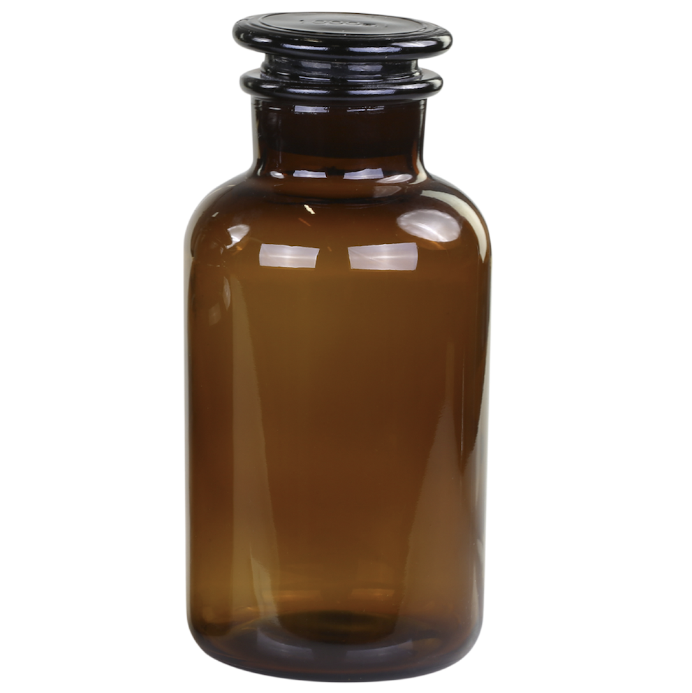 Apoteksflaska med lock – brun XL 1000ml