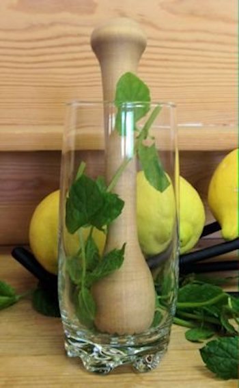 Muddlare i oljad björk för Mojito & andra drinkar 14cm