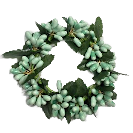 Ljusmanschett Rice Berry Light Teal ID:3,8cm