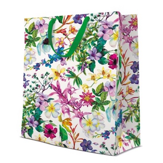 Presentpåse Spring Flowers XL 30x41x12cm