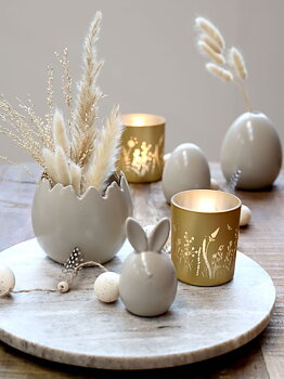 Ljuskopp  glas med blomdekor Liten Ø:6,5cm