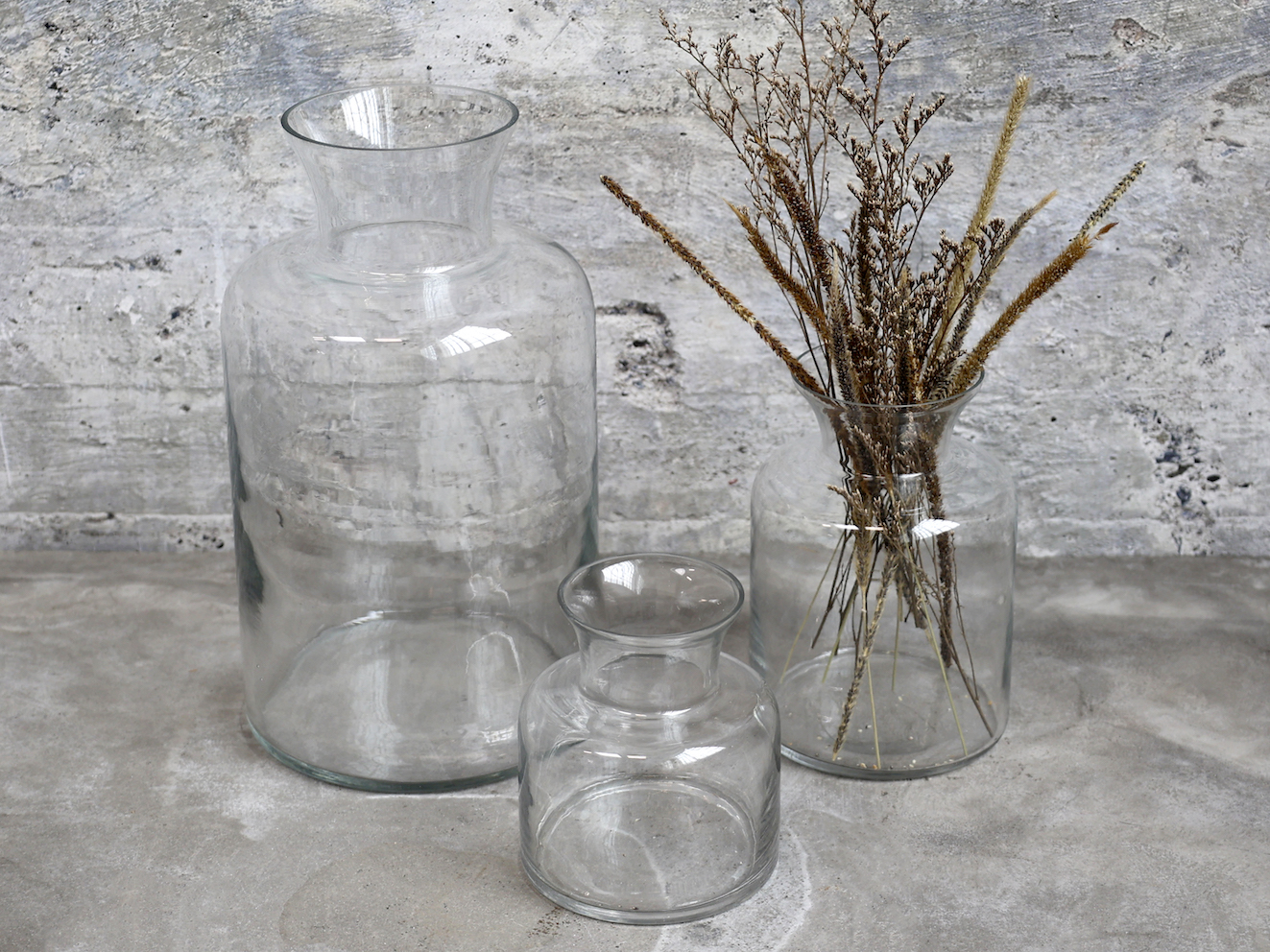 Glasvas / flaska H:15,5cm - 2