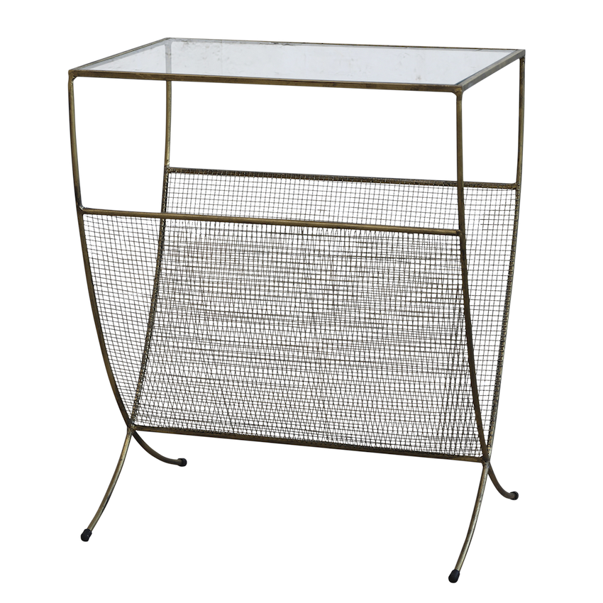 Tidningsställ med en glashylla 60x49x32cm - 2