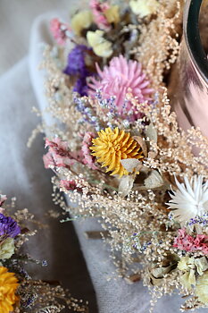 Ljuslykta / Ljuskopp med blomkrans Ø15cm