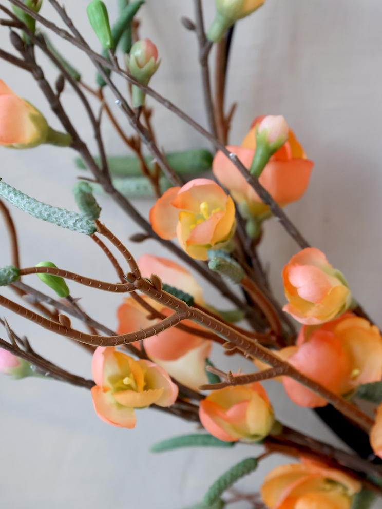 Krans Fleur på ring med blommor Ø:30cm