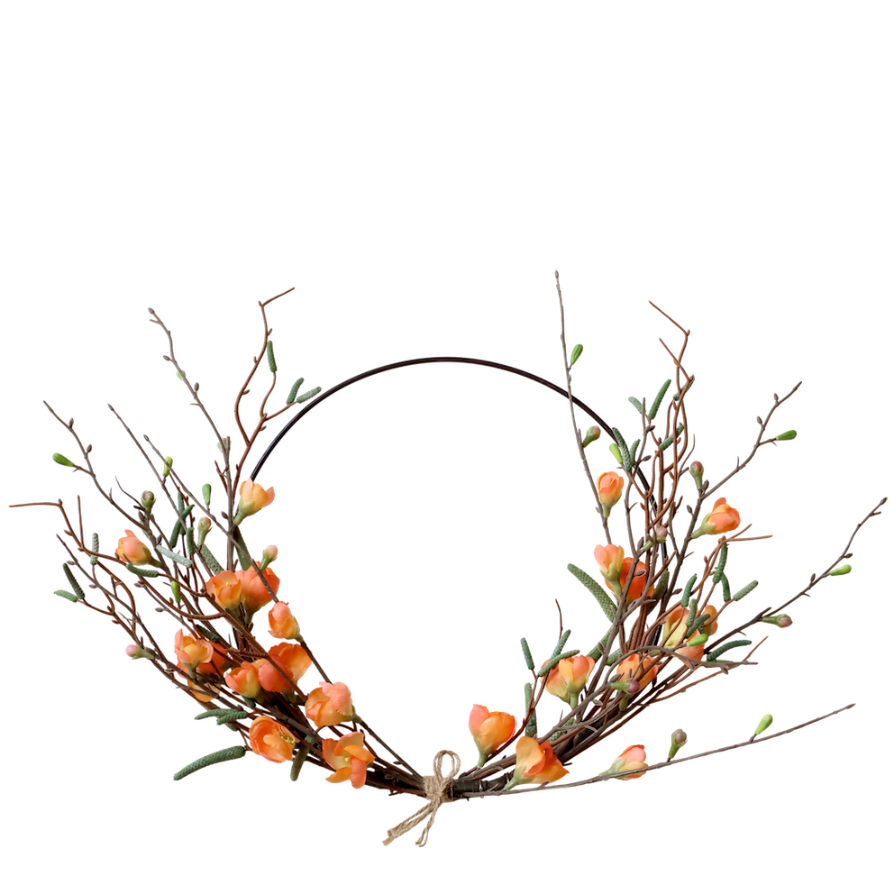 Krans Fleur på ring med blommor Ø:30cm - 2