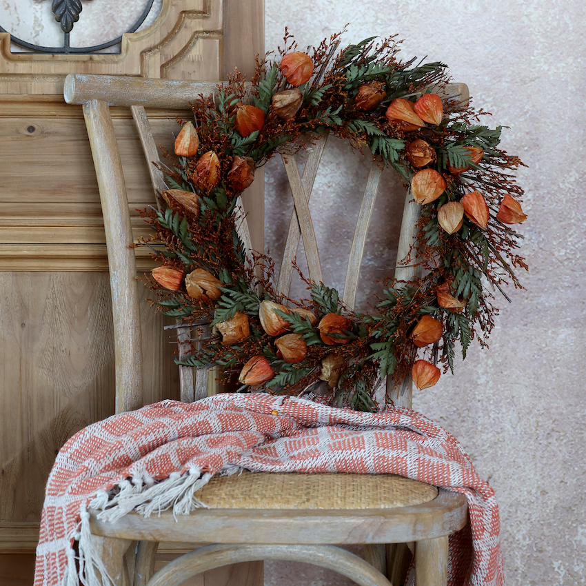 Krans Fleur med Physalis stor Ø:46cm - 3
