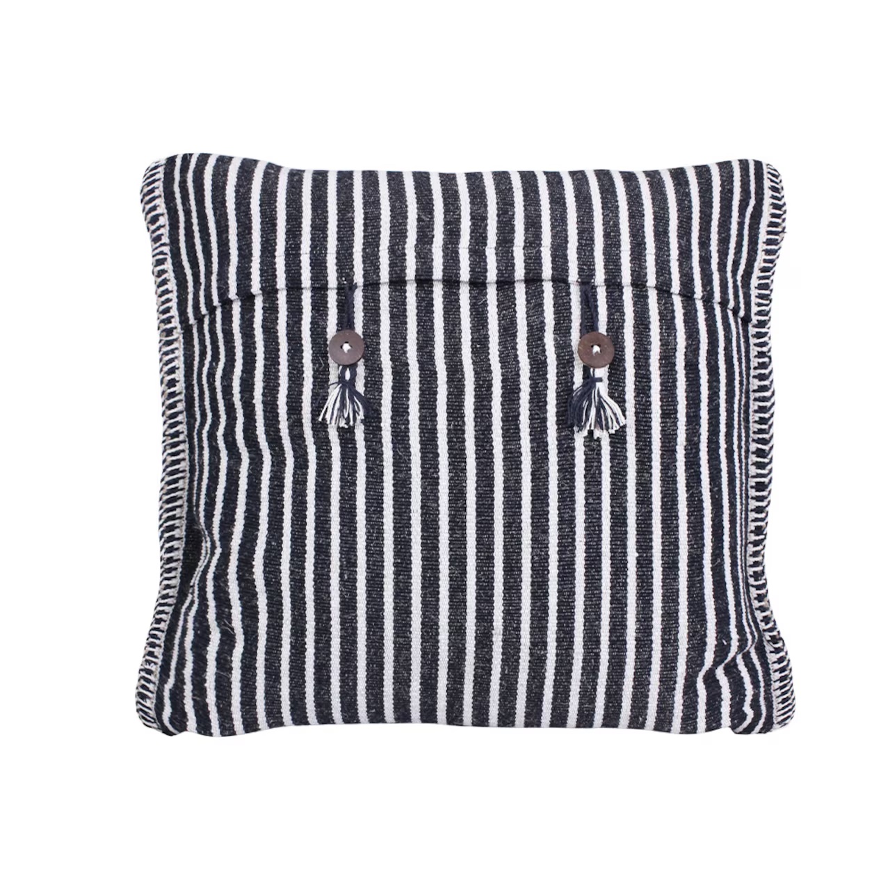 Kuddfodral KLARVIK Fair Trade – Svart/Offwhite 50x50cm