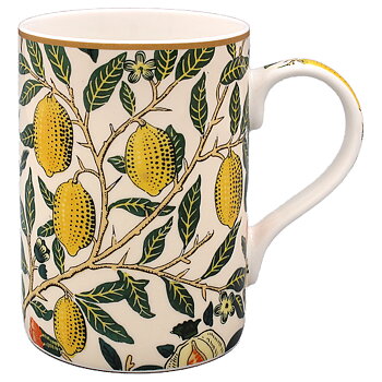 Mugg rak i Morris' mönster Fruits i fin ask