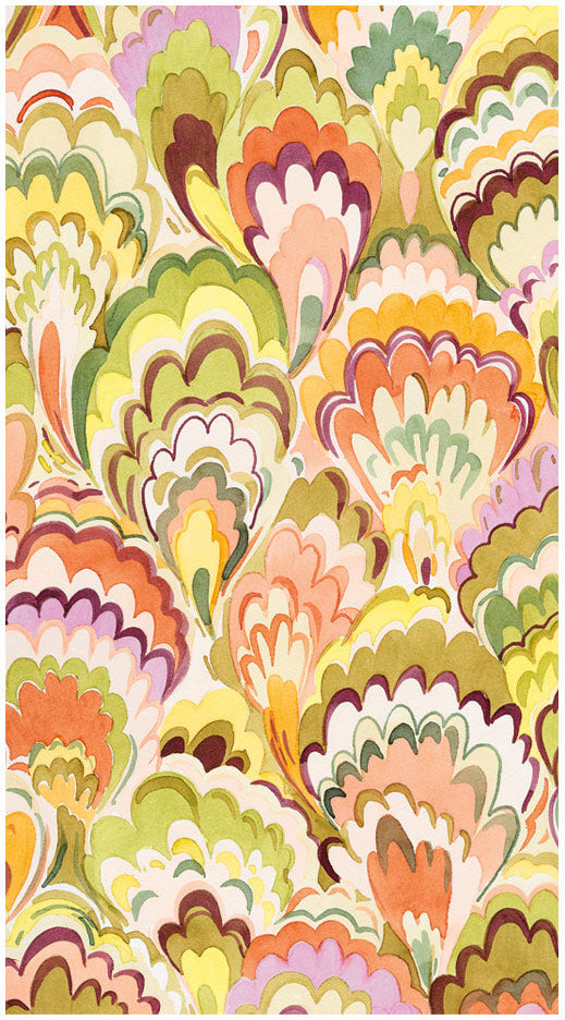 Servetter Buffé Marbled Ceramica Raspberry & Chartreuse