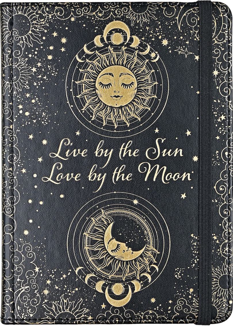 Anteckningsbok – Live by the Sun, Love by the moon 18x13,5cm 160 sidor