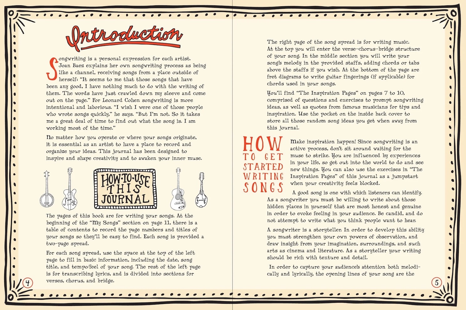 Anteckningsbok– Songwriter's Journal 160 sidor - 4