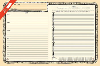 Anteckningsbok– Songwriter's Journal 160 sidor