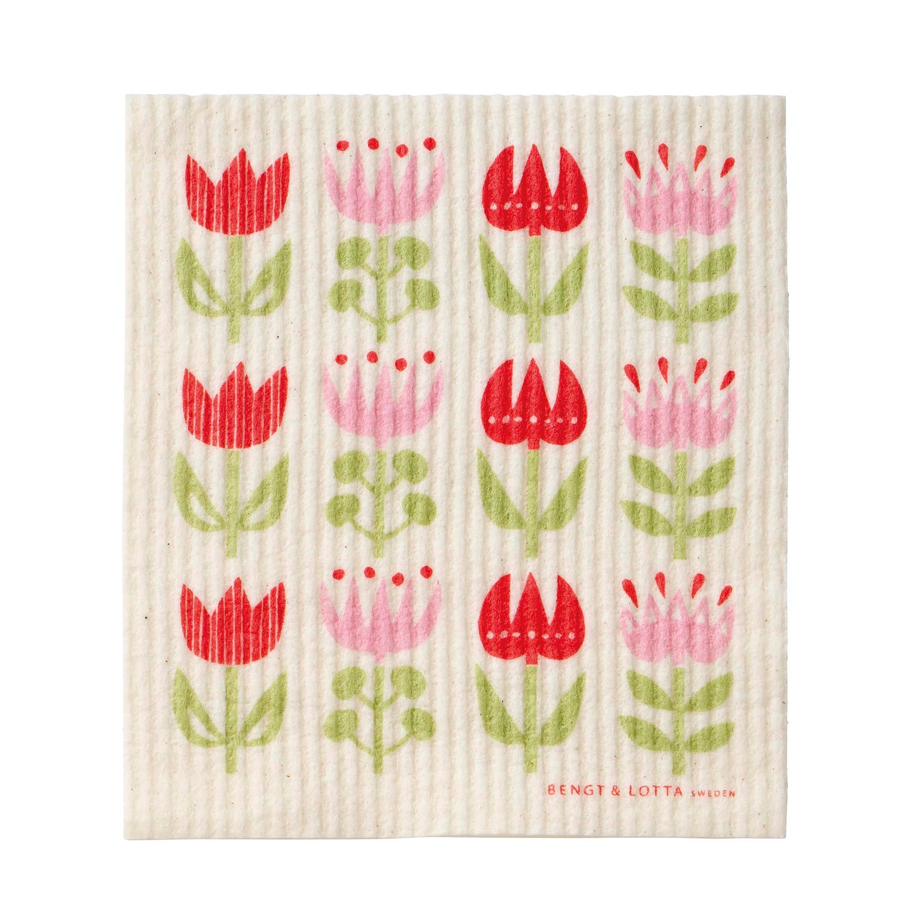 Disktrasa KLIPPAN TULIP Gul & Röd 17x20cm