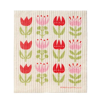 Disktrasa KLIPPAN TULIP Gul & Röd 17x20cm