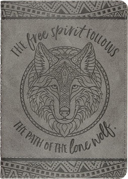 Anteckningsbok – The free spirit follows the path of the lone wolf 13x18cm 176 sidor