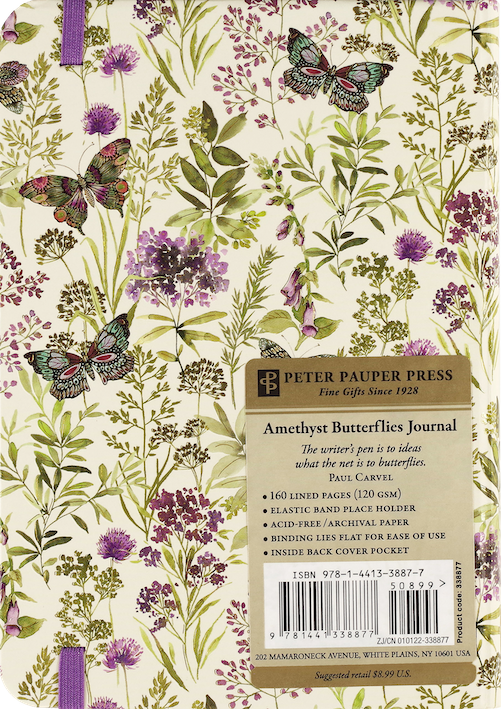 Anteckningsbok – Amethyst Butterflies 18x12,5cm 160 sidor - 3