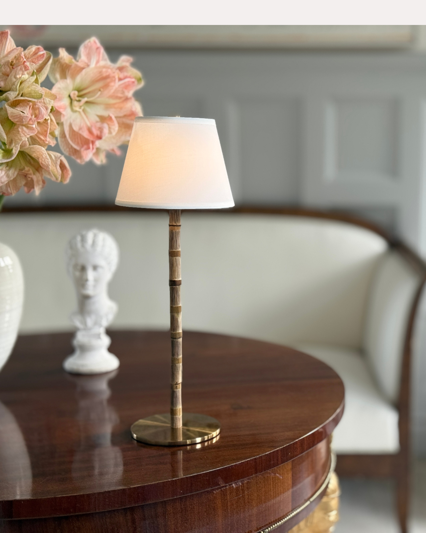 Portabel bordslampa Palm Beach bambu - 4