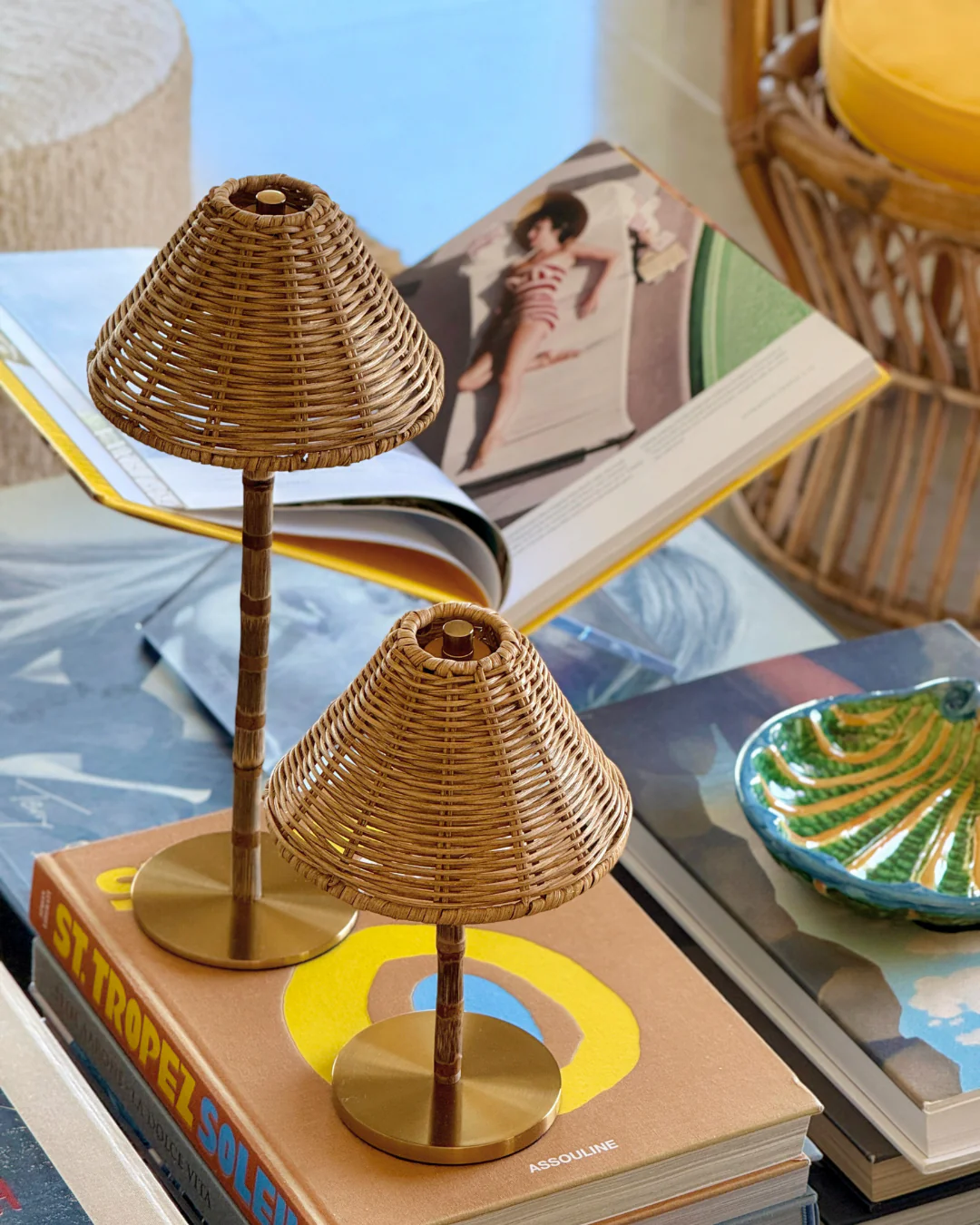 Portabel bordslampa Palm Beach bambu - 2
