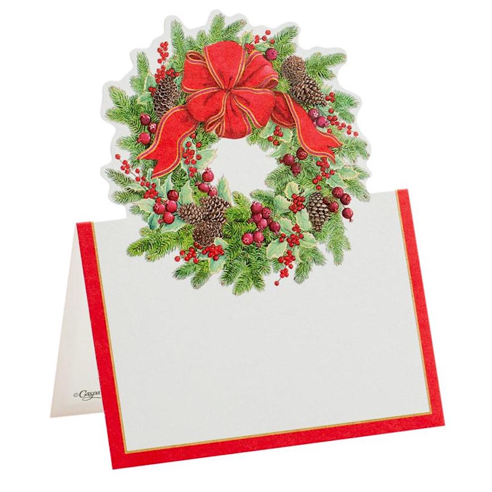 Placeringskort utstansad krans – Evergreen Wreath 8-pack - 2