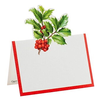 Placeringskort utstansad järnek – Christmas Trimmings 8-pack