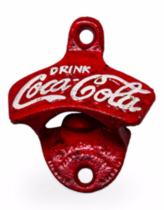 Kapsylöppnare för väggmontage i järn "Drink Coca-Cola" - 2