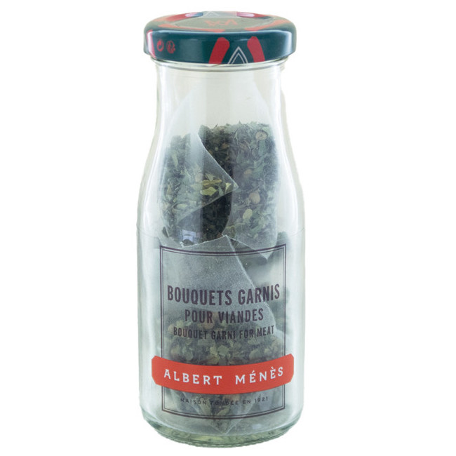 Albert Ménès kryddor i glasburk – Bouquet Garni för kött 12g
