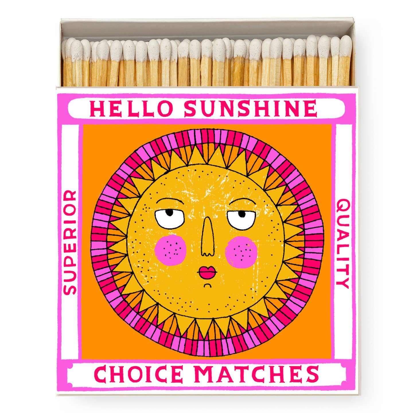 Tändstickor Archivist – HELLO SUNSHINE 11x11cm, 125 stickor