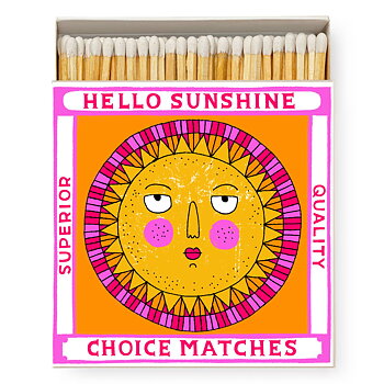 Tändstickor Archivist – HELLO SUNSHINE 11x11cm, 125 stickor